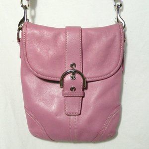 Coach Soho Small Flap Crossbody Pink Leather USED!